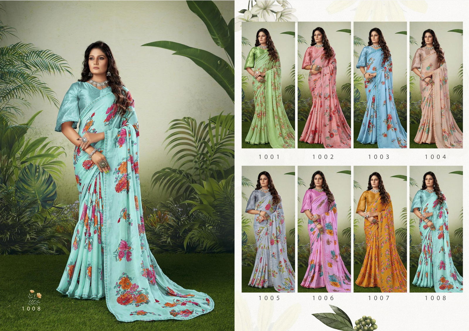 Ratandeep Nayna Moss Fancy Designer Festive Wear Chiffon Saree Collection